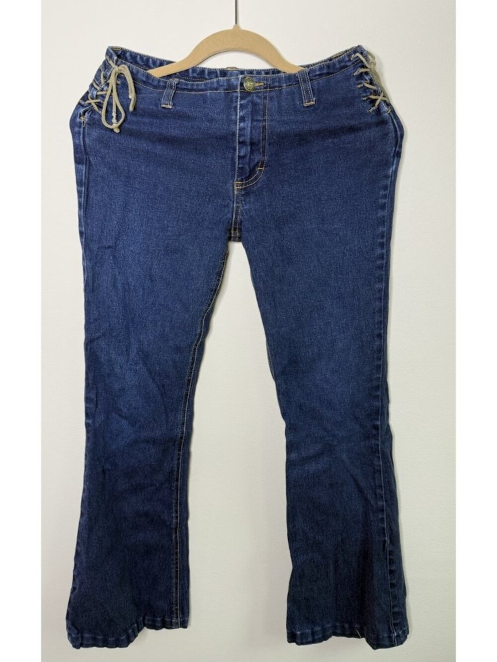 Vintage Y2K MUDD Jeans Lace Up Cropped Ankle Streetwear